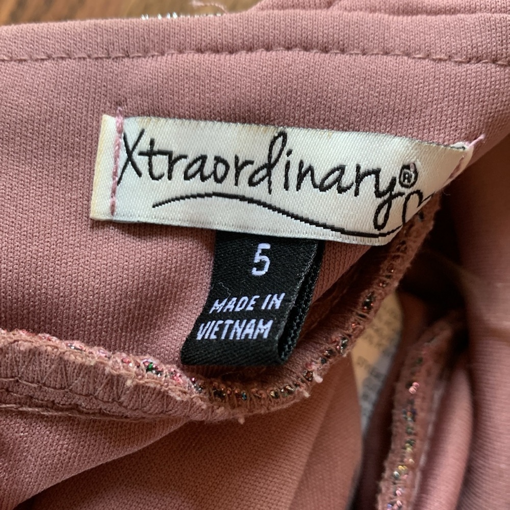 Xtraordinary sz 5 multi colored striped sparkly party/formal dress - Picture 7 of 10